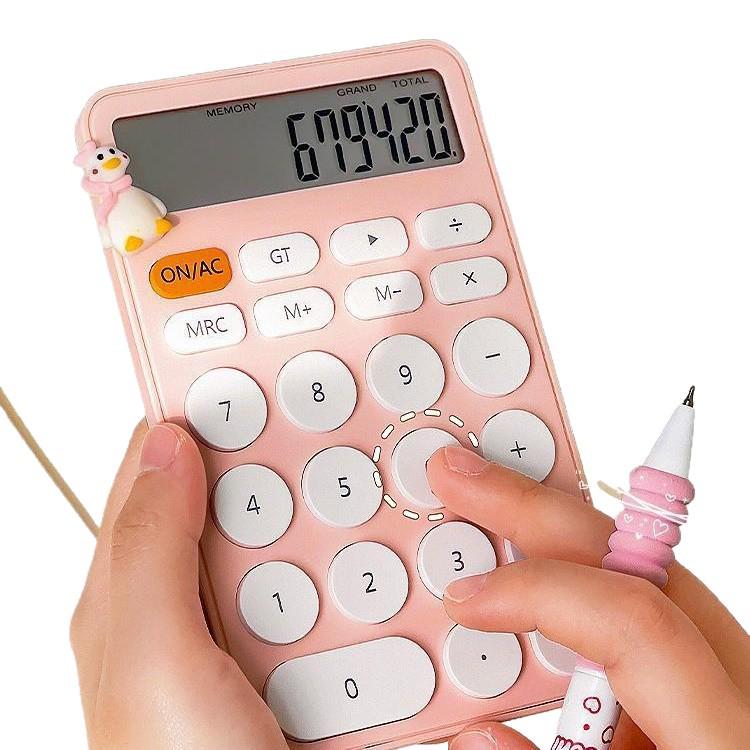 Compact 12-Digit Multifunction Calculator for Office, School, and Exams