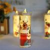 4pcs Santa Claus LED Candle Light Set Battery Powered Electronic Candle Set  Home Decor