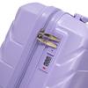 14"/19" 2-piece ABS spinner luggage set with combination lock & 14" cosmetic bag (blue + purple)