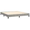 Box Spring Bed Frame Light Gray 160 x 200 cm Velvet
