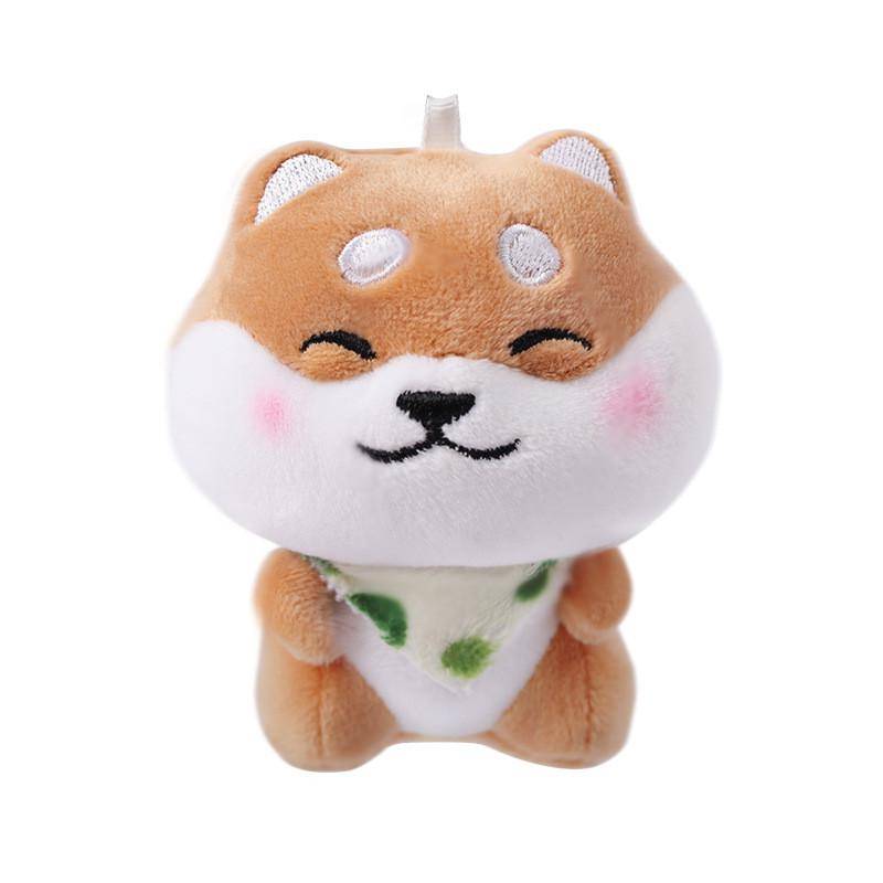 Shiba Inu Soft Plush Doll Keychain For Bags And Keys With Water Crystal Super Soft Material