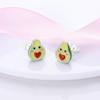 925 Silver Snowflake Butterfly Dragonfly Stud Earrings Avocado Star Moon Cat Paw Small Earrings For Women Jewelry Pendientes