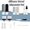 17pcs/set Empty Silicone Travel Dispenser Set Refillable Portable Lotion Container  Outdoor