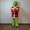 Grinch Cosplay Costumes Anime Green Attire Clothing Santa Cos Halloween Claus Hat Glove Belt Mask For Women Men Anime Carnival