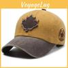 Blocked Fashion Color Baseball Cap With Maple Leaf Decoration Design For Daily