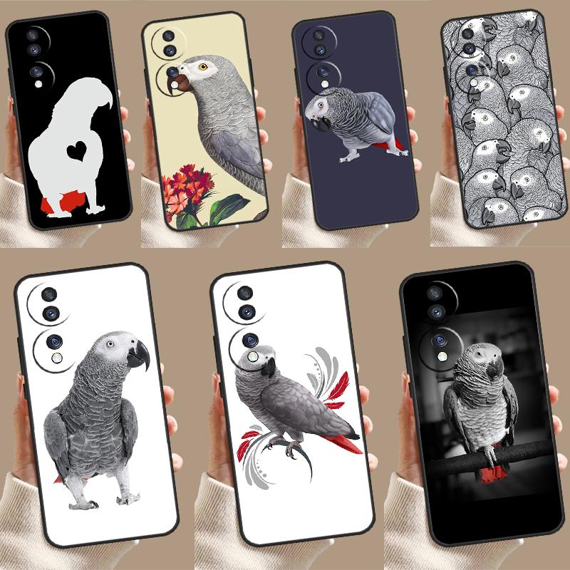 African Grey Parrot Case For Honor X9a X8a X7a X6a X7 X8 X9 X9b X8b Honor 10 50 70 90 Lite Magic 6 5 Pro Cover