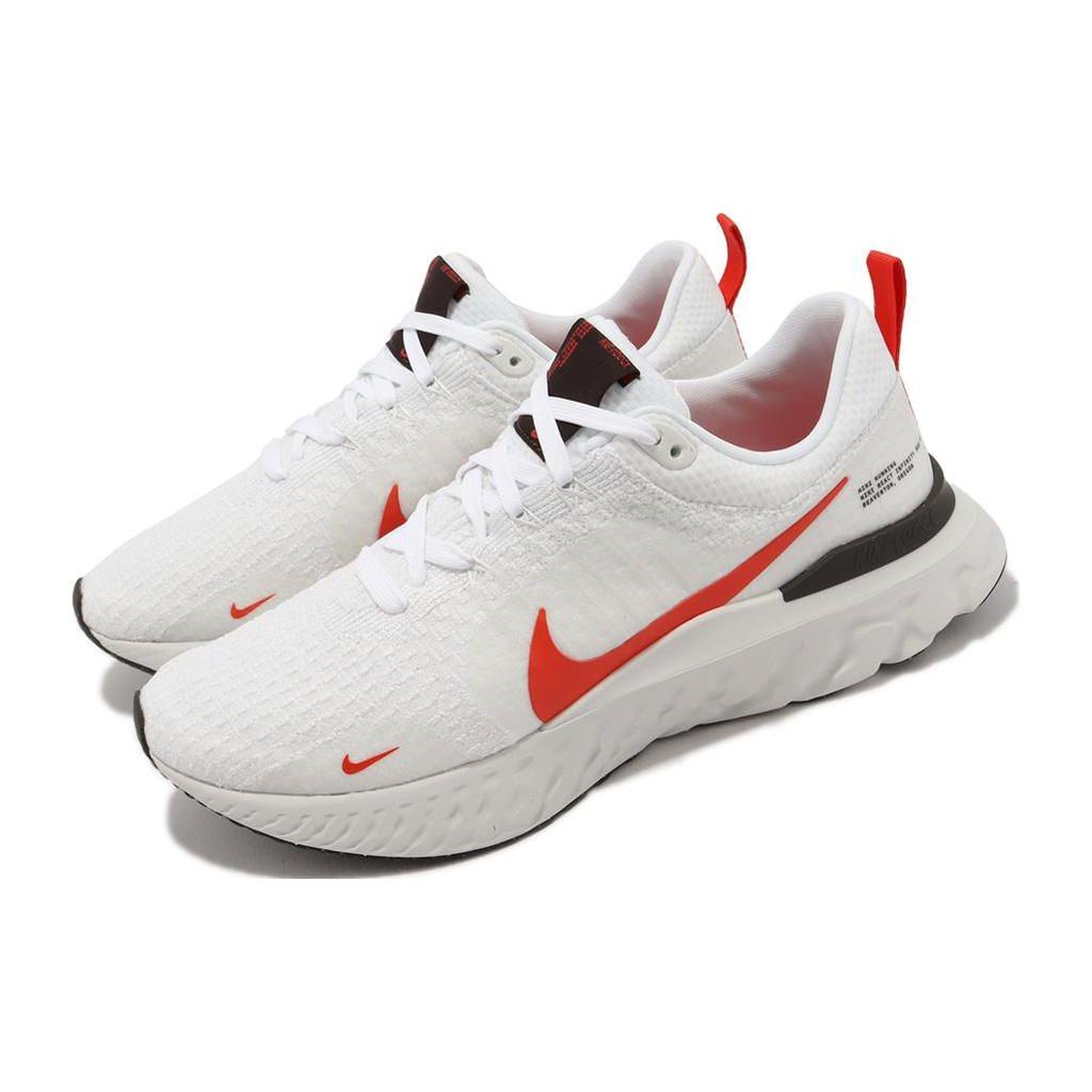 Nike React Infinity Run Flyknit 3 White Light Crimson Мужские кроссовки Платиновый оттенок Velvet-Brown DZ3014-100
