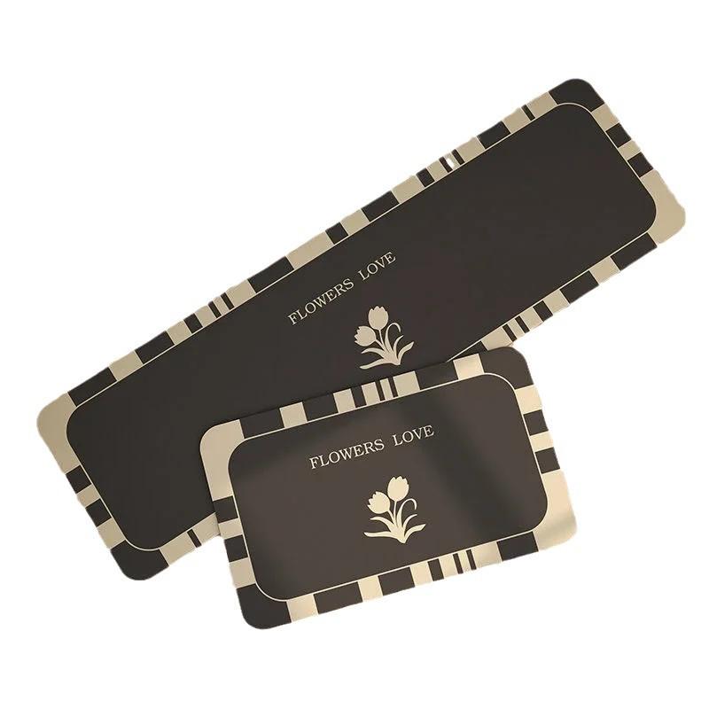 Коврик для кухни из диатомовой грязи с цветочным узором - Впитывающий воду, Быстросохнущий и Противоскользящий