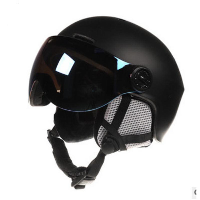 Ветрозащитный уличный лыжный шлем цельнолитой лыжный шлем сноуборд скейтборд спортивный шлем линза козырек очки