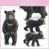 Lifelike Pvc Asian Black Bear Figurine Perfect For Collectors And Home Dcor