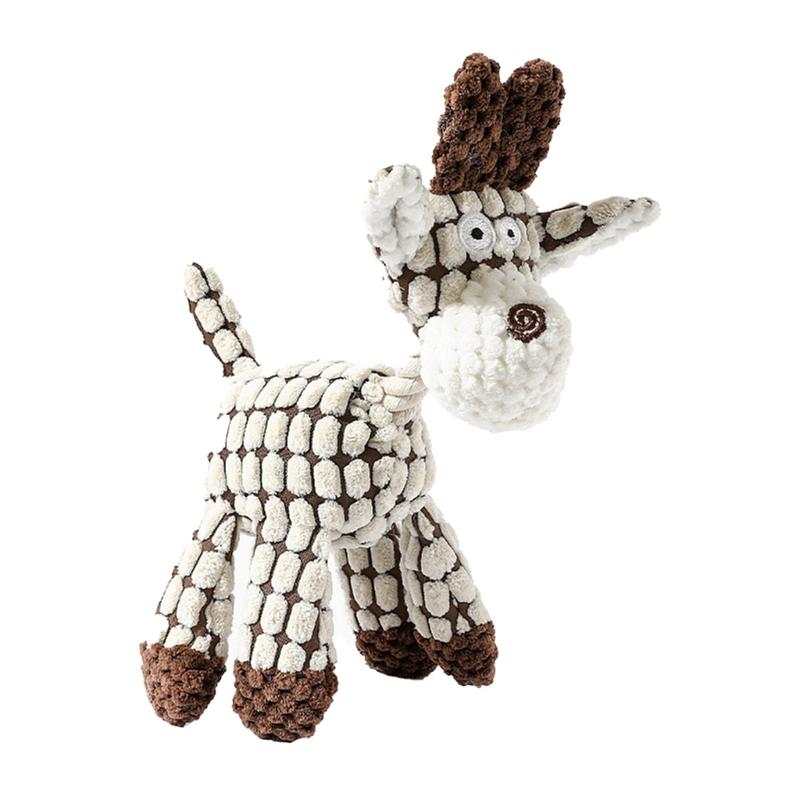 Chew Resistant Plush Donkey Toy For All Breeds With Fun Designs Squeaky Toy Chewing and Teething Plush Toy for Dog
