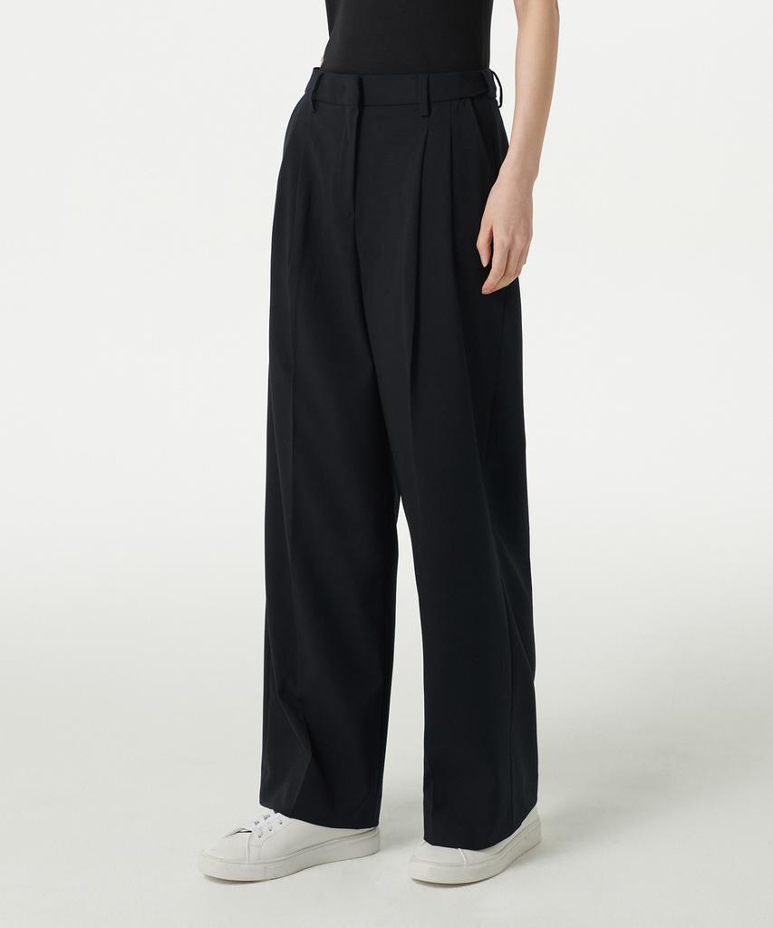 MUSINSA STANDARD WOMAN Women'S Lightweight High-Waisted Wide Hidden Banding Slacks [Black]