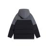 Li Ning Color Block Spliced Loose Casual Sports Down Jacket Men Outwear Cold-Sand-Black AYMS219-2