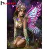 HUACAN 5D DIY Полный дрель Алмазная картина Бабочка Фея Вышивка крестиком