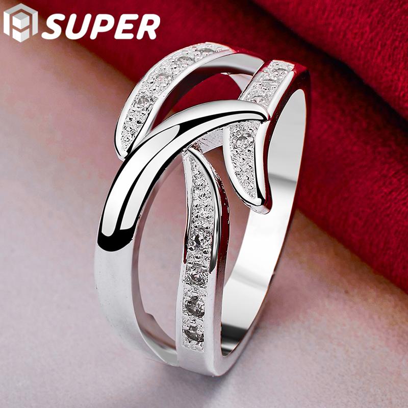 Классические ювелирные изделия из стерлингового серебра 925 пробы с цирконом AAA