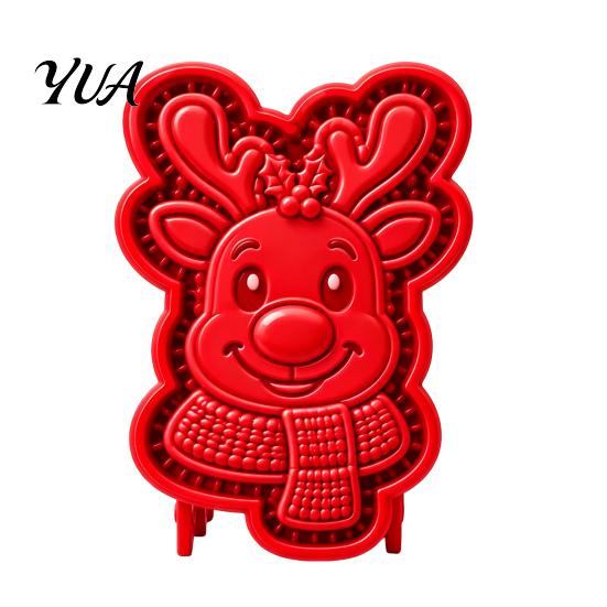 Plastic Biscuit Cutters Christmas Cookie Cutter, Push Type Integrated Baking Mold, Santa Claus Press Clay Decorating Tool for Holiday Kitchen Supplies