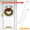 1/2/4Pcs Christmas Wreath Hanger Xmas Clear Door Hooks Punch-free Schoolbags Storage Navidad Decoration Hook Home Supplies