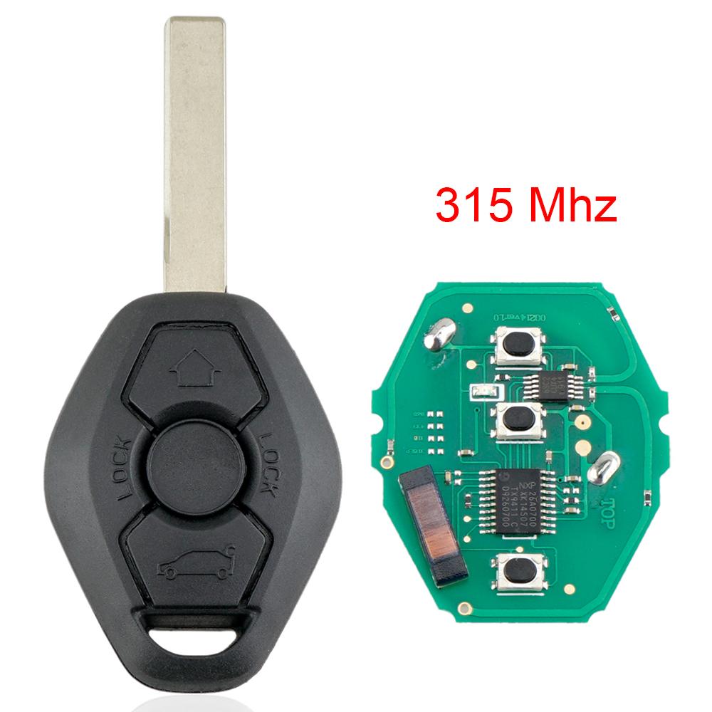 3 Buttons 315/433/315LP/868 MHz Remote Key with ID7944 ID46 Chip Fit for CAS2 5 Series E46 E60 E83 E53 E36 E38