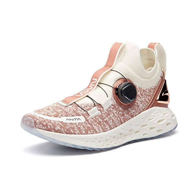 Anta Кроссовки Flash Foam Low-Toop для бега, розовое золото, сотрудничество с NASA, технология Wormhole, женские кроссовки 12915580-2