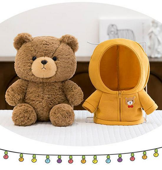 Casual Teddy Bear Plush Toy with Sweater - Children's Birthday Gift