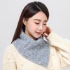 1 шт. модный кашемировый вязаный треугольный шарф с поддельным воротником зимний теплый мягкий ветрозащитный однотонный