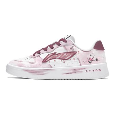 Li Ning Траектория Сердца Амортизация Низкие Скейтбордические Кроссовки Мужские Розовые AGCS419-1(КомандаМ-)