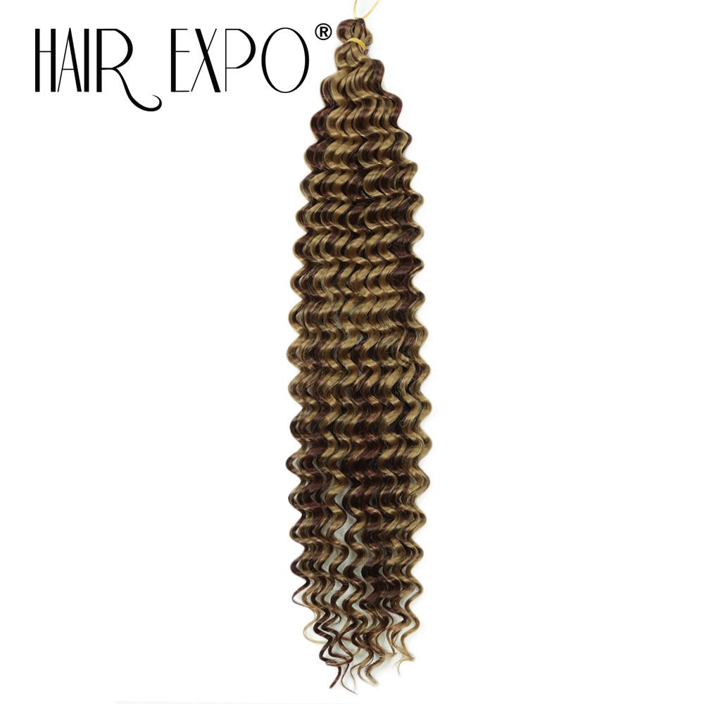 Deep Wavy Twist Crochet Hair 22 Inch Ocean Wave Crochet Hair Synthetic Deep Curly Crochet Hair Extensions Ombre Boho Braids Hair