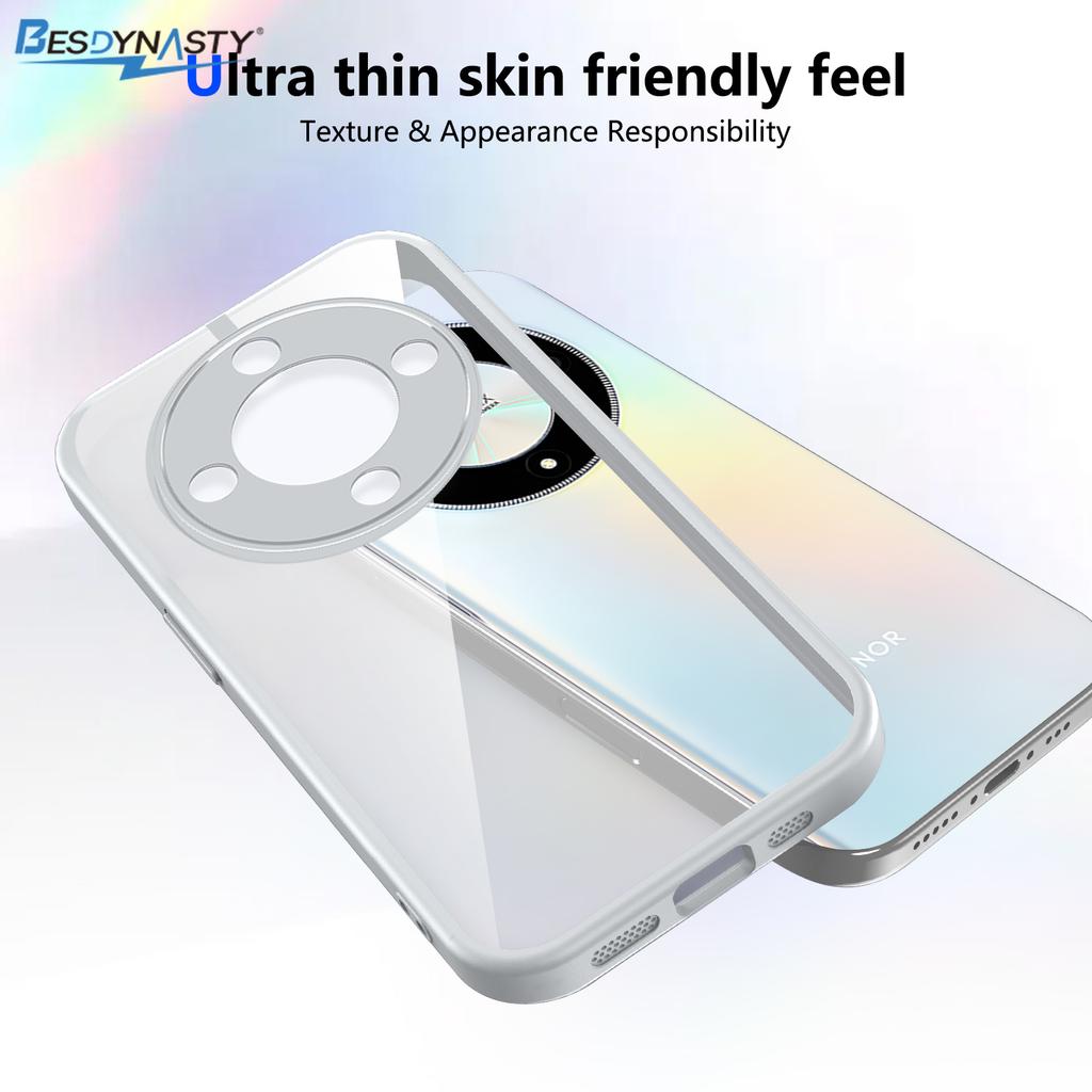 Honor Magic 8 Lite Case Air Cushion Shockproof Silicone Bumper Clear Matte Back Cover Hard Phone Case for Honor Magic 8 Lite 5G