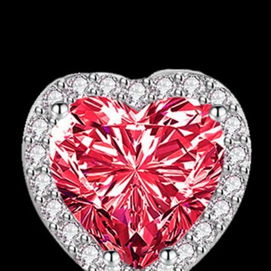 1 пара блестящих изысканных сережек в форме сердца для вечеринки