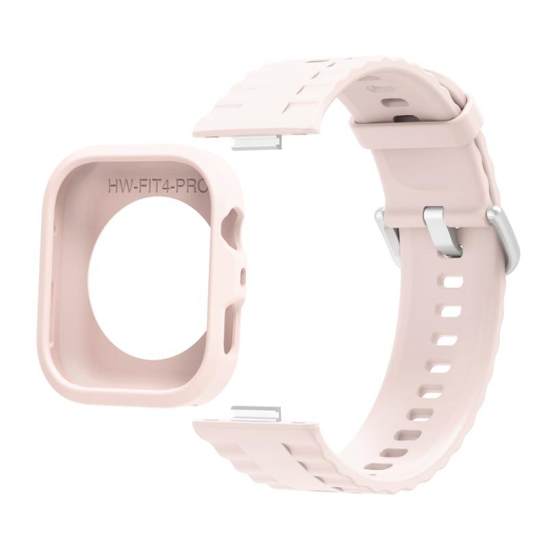 Силиконовый чехол+ремешок для Huawei Watch Fit 4 Pro Удобный Комфортный Дышащий ремешок