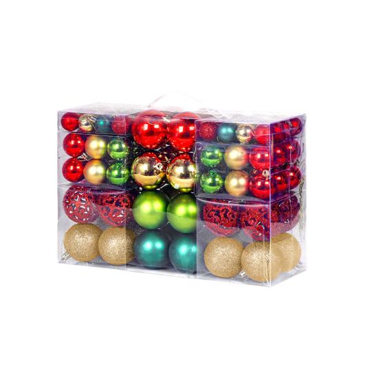Yousheng 100 Pcs Christmas Balls Ornaments Plastic Shatterproof Hanging Balls Decoration for Xmas Tree Holiday Home Party Decor