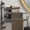 Rotating Punch-Free Wall-Mounted Multi-Rod Towel Rack for Bathroom Corner.