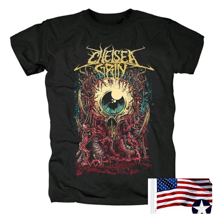 ГОРЯЧАЯ РАСПРОДАЖА Винтажная футболка группы Chelsea Grin, американская рок-группа, черная, все размеры, мужская, унисекс