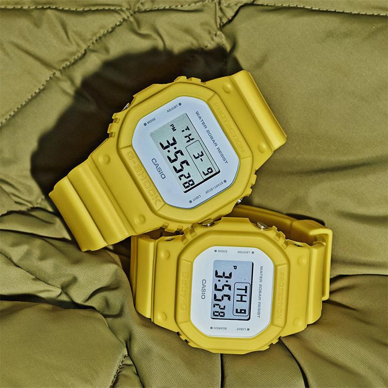 Casio Серия G-SQUAD цифровой дисплей четкий и лаконичный маленький квадрат кварцевый механизм ремешок из смолы японские и корейские часы мужские часы серый DW-5600CU-9
