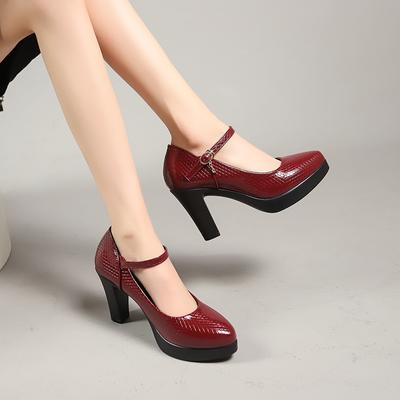 2024 Элегантные женские туфли на платформе, туфли Мэри Джейн на высоком каблуке, офисная модель, платье для мамы, Zapatos Mujer