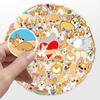 50Pcs/Set Phone Cover Sticker Cartoon Self-adhesive Waterproof PVC Removable DIY Corgi Dog Animal Theme Luggage Skateboard Decal Students Supplies