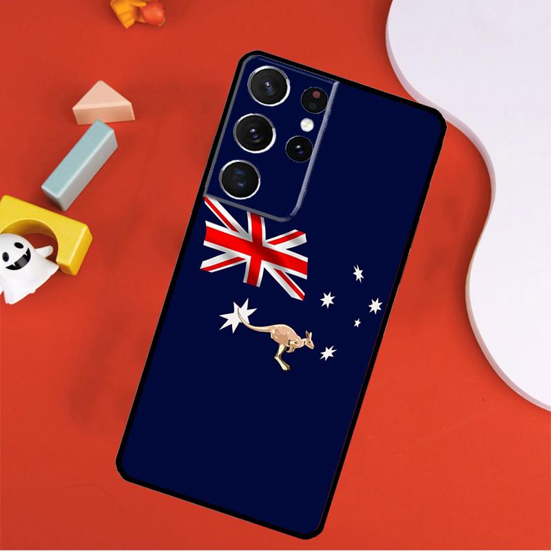 Australian Flag Phone Case For Samsung Galaxy S25 Ultra S9 S10 S20 FE S21 S22 S23 S24 Plus S24 Ultra Cover
