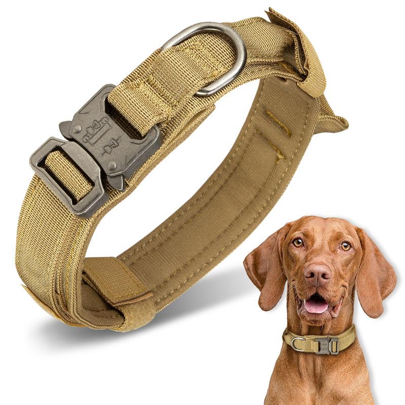 Pet Dog Collar Explosion-proof Tactical Collar with Handle Medium and Large Dog Collar