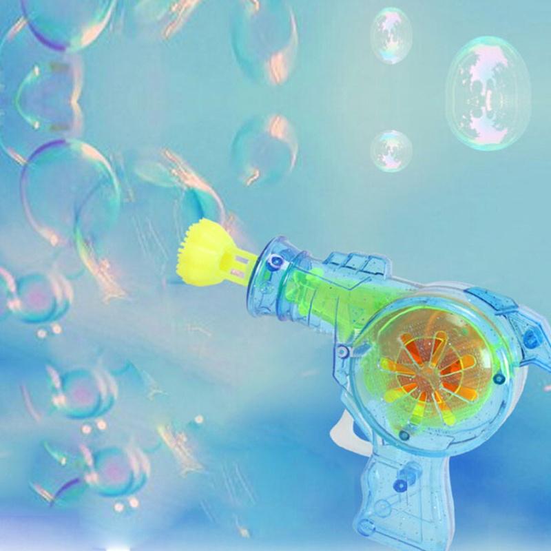 Уличные игрушки, пистолет Bulle Kid, блестящий пистолет для мыльных пузырей, воздуходувка для мыльных пузырей, детская игрушка, детский водяной пистолет