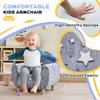 Kids Armchair, Glow in the Dark Chair with Star Design for Bedroom, Playroom, Kids Room, Grey