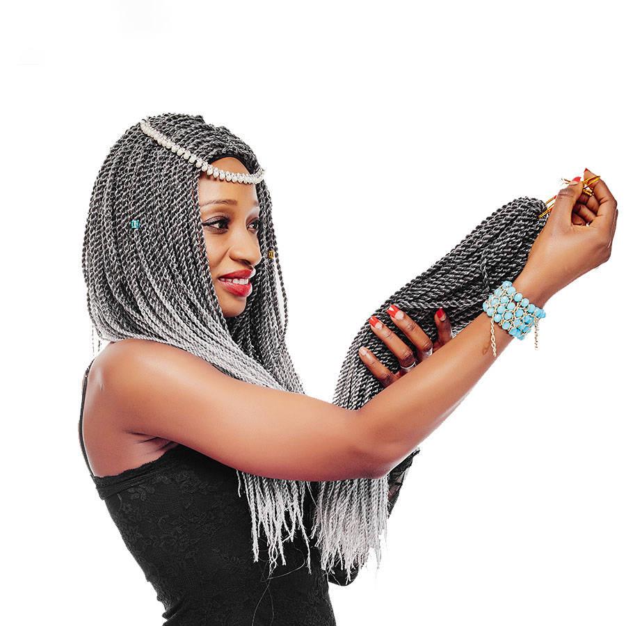 Synthetic Braiding Hair Senegalese Twist Kanekalon Dreadlock Crochet Braid Hair Extension