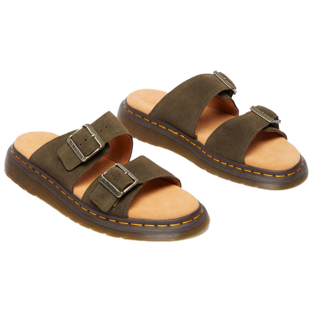 Dr. Martens Josef Comfortable Versatile Non-Slip Slide Sandals Unisex Footwear Olive 41083300
