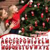 2D 26 Letter Christmas Ornaments Acrylic Flat Christmas Tree Home Decorations Ornaments