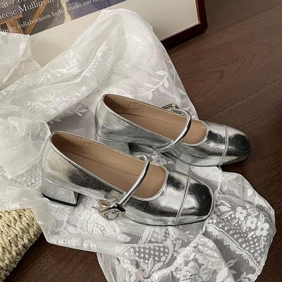 Модные весенние новые туфли-лодочки женские модные с квадратным носком, с мелким вырезом, с А-образным вырезом, с нескользящим износостойким каблуком