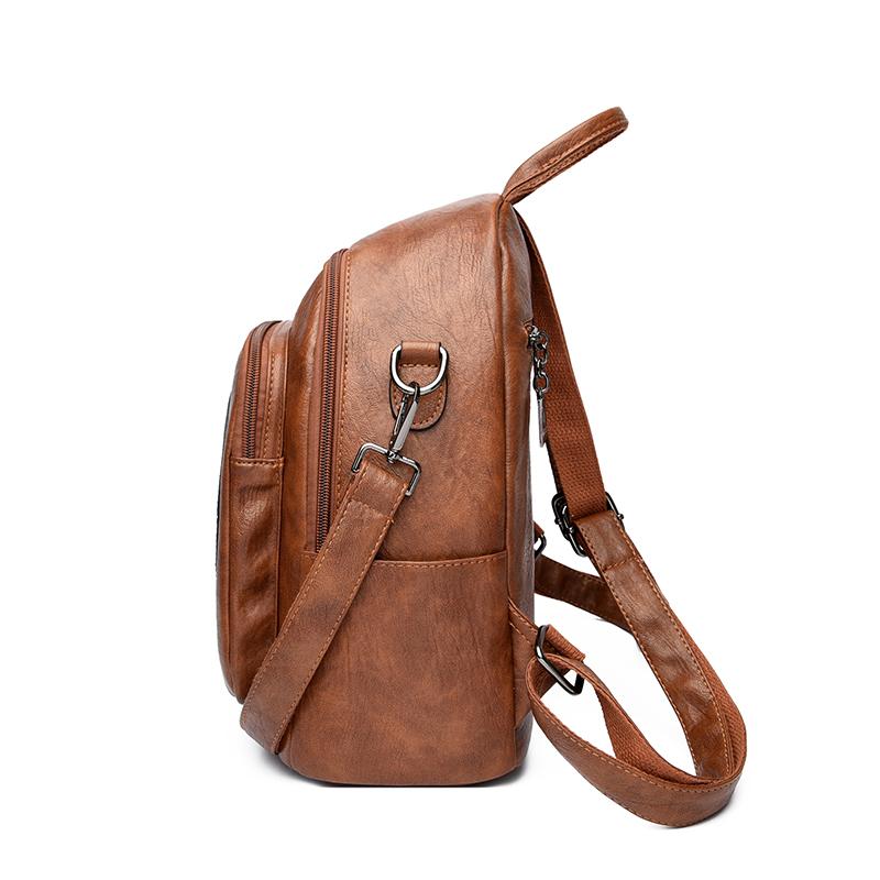 Рюкзак с принтом большой вместимости, женский ретро рюкзак из ПУ