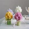 Flexible Silicone Tulip Bouquet Candle Molds DIY Handmade Soap Making Mold  Kitchen Cooking