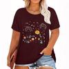 Женская футболка с коротким рукавом и гавайским цветочным принтом