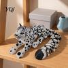 3D Printed Leopard Ornament Fidget Toy, Articulated Snow Figure, Realistic Collectible Decor with Movable Joints, Educational Animal Toy for