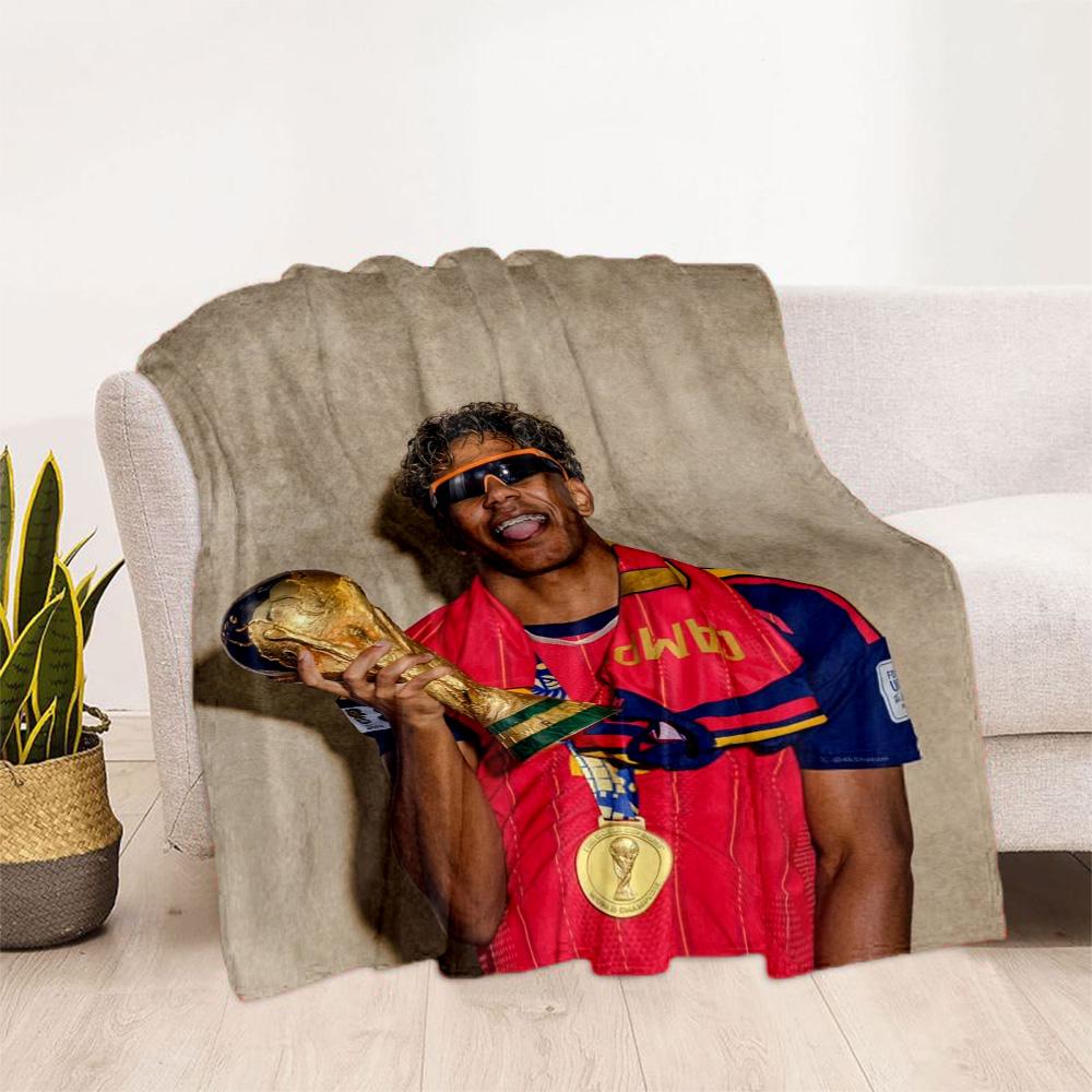 Lamine Yamal's World Cup Celebration Blanket Comfortable Great for Office Chair Sofa Picnics for All Seasons Warmthful Decor Best Holiday Gift for Fri