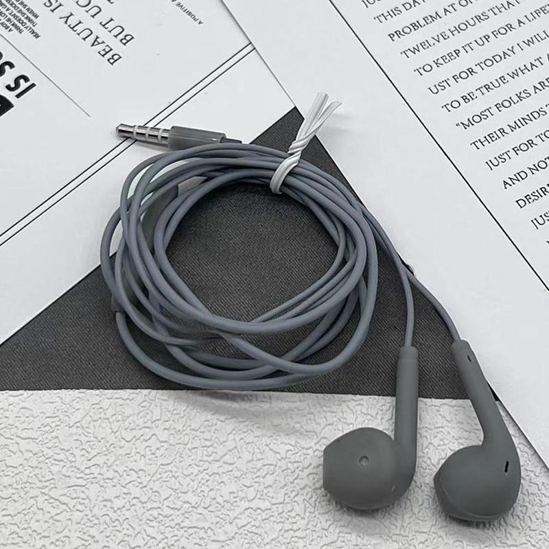 3,5-миллиметровый разъем Candy Color Macaron Проводная гарнитура-вкладыш с микрофоном для музыкальных звонков Студенческая деловая простая проводная гарнитура унисекс